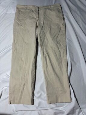 Women’s Talbots Perfect Crop Khaki Size 12 Stretch Tan